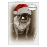 Mops-Hundeweihnachtskarte