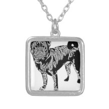 Mops Jack monochrom Schmuck