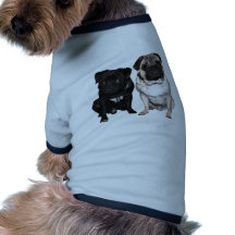 Mops Jack und Richi Haustier Tshirts