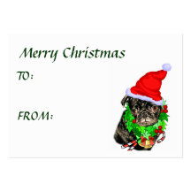 Mops-lustige Weihnachtsgeschenke Visitenkarten Vorlagen