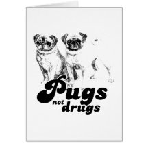 MOPS-NICHT DROGEN 2 GRUßKARTE
