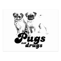 MOPS-NICHT DROGEN 2 POSTKARTEN