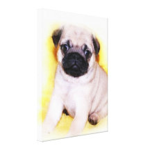 Mops-Welpe Leinwanddrucke