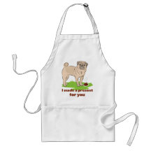 Mopshund mit einem poo MACHTE ICH EIN GESCHENK FÜR Schürze