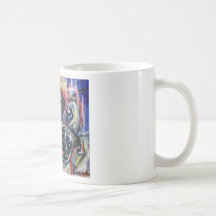 Mopslächeln abstrakt teetasse