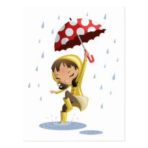 Morgan im Regen Postkarten