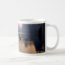 Morgenüberfahrt auf Fluss Li, Guilin, China Tee Tasse