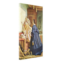 Moritz von Schwind - der Besuch Leinwand Drucke