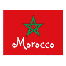 Morroco Flagge Postkarte