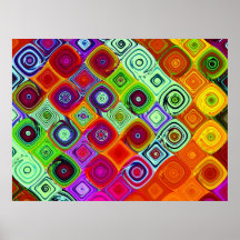 Mosaik-abstrakte Kunst Posterdruck
