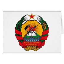 Mosambik-Wappen Gruß-Karte