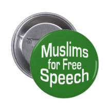 Moslems für Redefreiheit Buttons