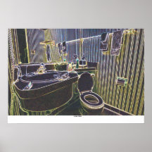 Motel-Badezimmer Posterdrucke