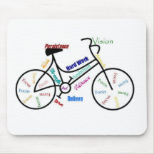 Motivierend Fahrrad, Fahrrad, fahrend, Sport, Hobb Mauspads