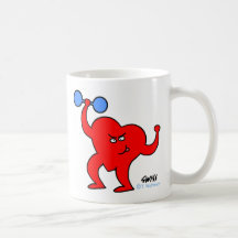 Motivierend körperliche Fitness-Herz-Kaffeetasse
