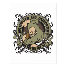 Motiviertes Rugby Postkarte