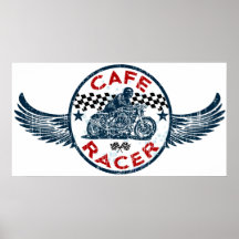 Moto Café-Rennläufer Plakat