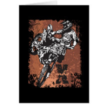 Motocross-Schmutz Grußkarte