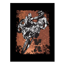 Motocross-Schmutz Postkarte