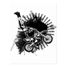 Motocross-Schmutz-Sprung Postkarten