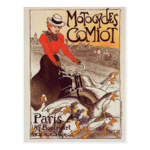 Motocycles Comiot - Vintage Postkarte Paris