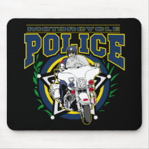 Motorrad-Polizei Mousepads