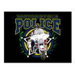 Motorrad-Polizei Postkarte