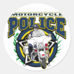 Motorrad-Polizei Runder Aufkleber