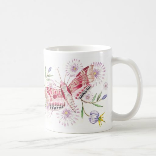 Motten und Blumen Becher Tassen
