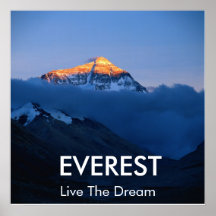 Mount Everest-Sonnenuntergang-Plakat