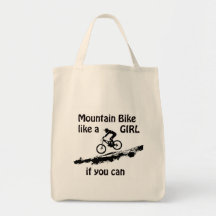 Mountainbike mögen ein Mädchen Tragetasche