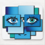 Mousepad abstrakter Hintergrund mit Augen