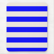 Mousepad - Blau-u. Buttermilch-Creme - breite Stre