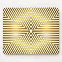 Mousepad Creme-u. Goldmulti Streifen