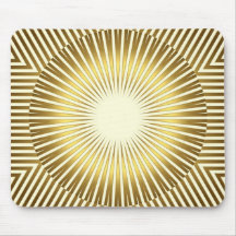 Mousepad Creme-u. Goldmulti Streifen-Kreis