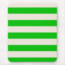 Mousepad Grün u. Buttermilch-Creme - breite Streif