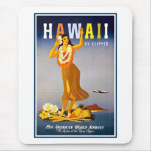 Mousepad-Hawaii Vintage Anzeige