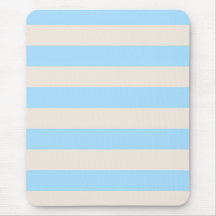 Mousepad - hellblau u. Buttermilch-Creme - Streife