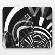 Mousepad Schwarz-weiße Art-abstrakter Druck