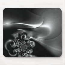 Mousepad Schwarz-weiße Art-abstrakter Metalldruck