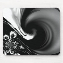 Mousepad Schwarz-weiße Art-abstrakter Metalldruck 