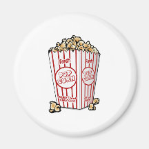 Movie Popcorn Refrigerator Magnet