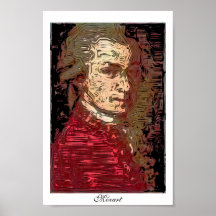 Mozart - ein Digital-Porträt Posterdrucke