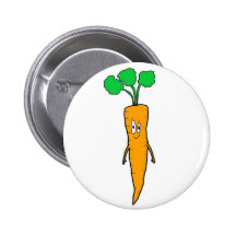 Mr.Carrot im Weiß Anstecknadelbuttons