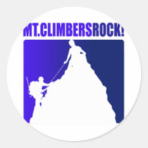 Mt. Bergsteiger-Felsen! Runder Sticker