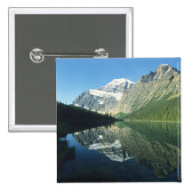 Mt Edith Cavell im Cavell See, Jaspis-Staatsangehö Anstecknadel