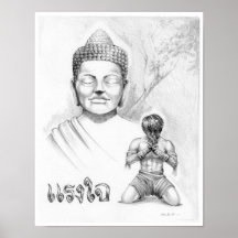 Muay thailändisches posterdrucke