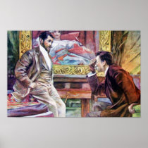 Mucha - der Künstler in seinem Kunst-Studio poster