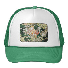 Mucha Kunst Nouveau: Frau mit Gänseblümchen Baseball Caps