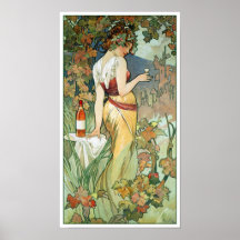 Mucha Kunst Nouveau Plakat: Kognak